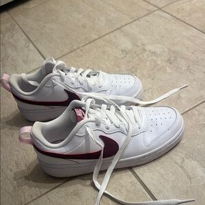 Nike White and Pink Sneakers